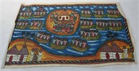 ETHIOPIAN PAINTING ON COTTON DUCK OF PILGRIMS