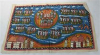 ETHIOPIAN PAINTING OF PILGRIMS ON REED BOATS