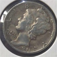 Silver 1945 s. Mercury dime