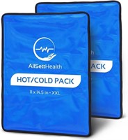 (2 Pack XXL)Reusable Ice Packs for Injuries | 11x1