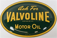 ASK FOR VALVOLINE MOTOR OIL TIN BUBBLE SIGN