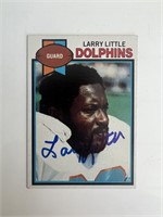 Miami Dolphins Larry Little signed trading card