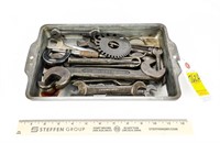 Tray of Assorted Wrenches: Adjustable Wrench,