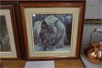 Robert Bateman print "Dozing Lynx", unsigned