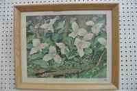 Vintage A.J. Casson Framed Trillium Print