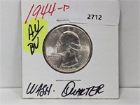 1944-D 90% Silver Washington Quarter