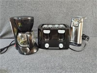 Toaster, Coffee Maker and Hamilton Beach Can