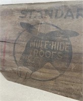 Standard mule Hyde shingles wooden advertising