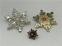 Selection of Snowflake Pins