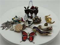 Selection Assorted Figural Animal Pins