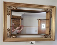 MidCentury Mirrored Shelf Unit, Ornate