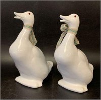 Pair of Alcobaca Porcelain Geese