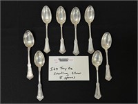 8 Sterling Silver Spoons - 5.69 troy oz