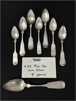 8 Coin Silver Spoons - 4.95 troy oz