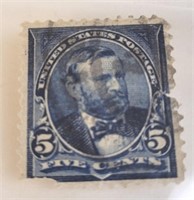 1894 - 1899 5 Cent Grant US Postage Stamp