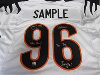 BENGALS CAMERON SAMPLE SIGNED JERSEY COA