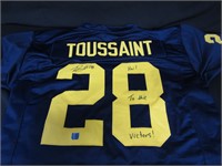 FITZGERALD TOUSSAINT SIGNED JERSEY MICHIGAN