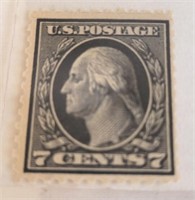 1908 - 1921 7 Cent Washington US Postage Stamp