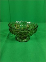 Fenton Green Glass Dish