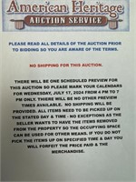 AUCTION TERMS