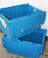 (2) Stacking Totes w/ Locking Lids