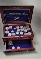 World War II nickel collection in case