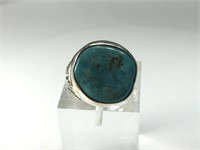St. Sil. Turquoise Ring  (Size 6)