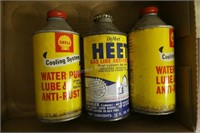 3 vintage auto cans - Shell & Heet