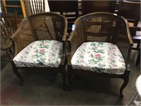 2 Cane back chairs
