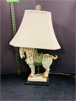 Vintage Tsang Horse Table Lamp