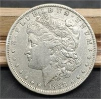 1888-O Morgan Silver Dollar, AU