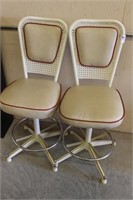 TWO VINTAGE DINNING ROOM CHAIRS