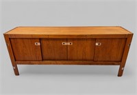 MID CENTURY TEAK CREDENZA