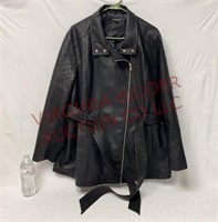 Baccini Faux Leather Size 3X Jacket Coat