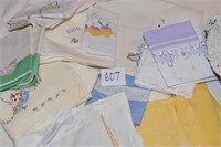 Box lot of Vintage Bedding Items, Mostly Pillow