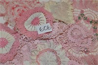Lot of 7 Pink Doilies