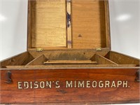 Vtg Edison’s Mimeograph Box -Original Instructions