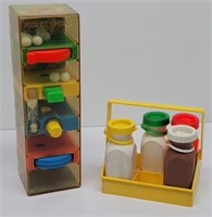 (2)1970's Fisher Price Activity Toy & Milk Carrier