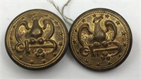 2 Us Military Vintage Buttons