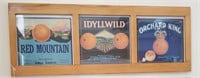 Vintage Orange Advertising Framed
