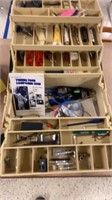 tackle box with archery repair  supplies