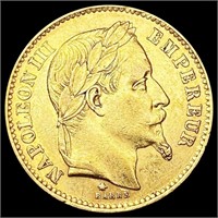 1868 France .1867oz Gold 20 Francs CLOSELY