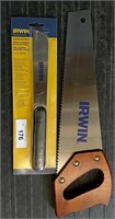 New Irwin 15" Handsaw & 71/4" Dovetail Pull Saw