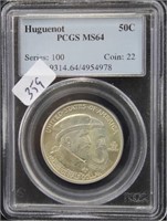 HUGUENOT - PCGS GRADED MS64 50¢ COIN SERIES: 100