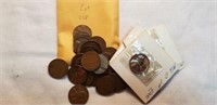 1956D Bag of 34 Wheat Cents