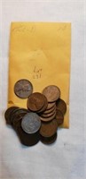 1958D Bag of 24 Wheat Cents