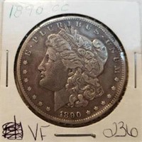 1890CC Morgan Dollar VF