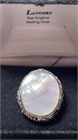 Langers Sterling Silver & Mother of Pearl Ring