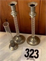 Pair Of Candlesticks And Vase (Kitchen)