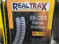 RealTrax by MTH 3 pcs 0-31 Curve sections New